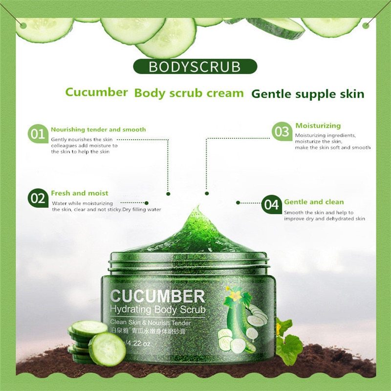 Peau de concombre, belle peau blanche, peeling, gommage du visage