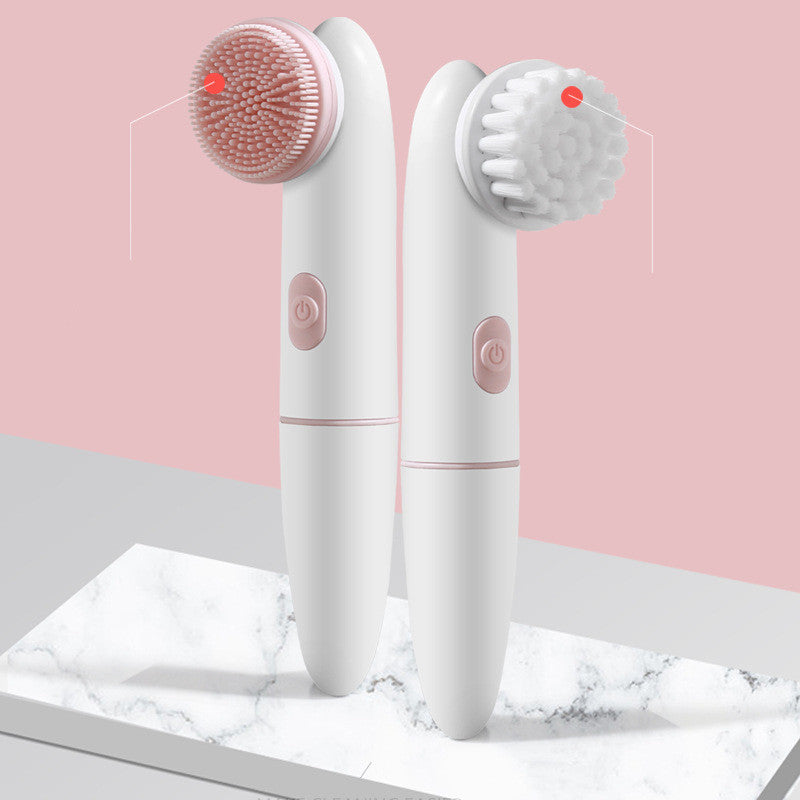 Limpiador facial eléctrico de silicona, cepillo de limpieza facial, instrumento de belleza, limpiador de poros.