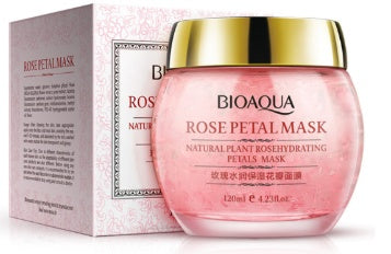 Mascarilla de pétalos de rosa para el cuidado de la piel y para dormir