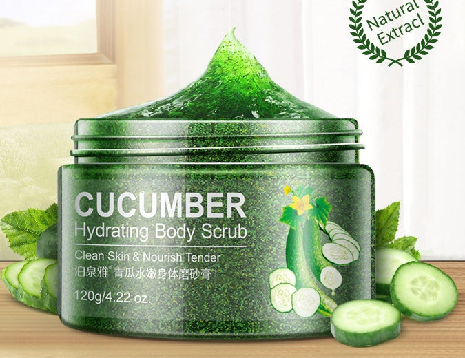 Peau de concombre, belle peau blanche, peeling, gommage du visage 