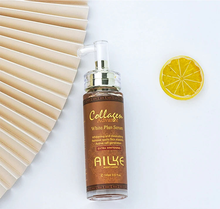 AILKE Skin Whitening Face Serum, Reduce Spots, Moisturizing, Even Skin Tone, With Organic Collagen, Skin Lightening Body Serum