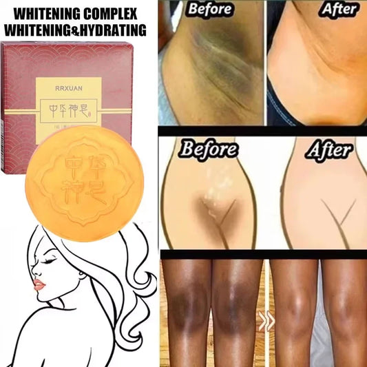 Jabón blanqueador corporal, limpieza profunda de la piel, jabón para eliminar la piel de gallina, axilas, rodillas, blanqueamiento corporal, productos para el cuidado de la piel blanca.